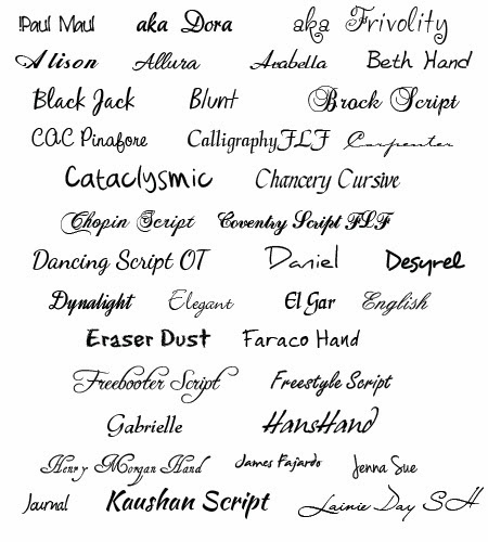 Handwriting Fonts